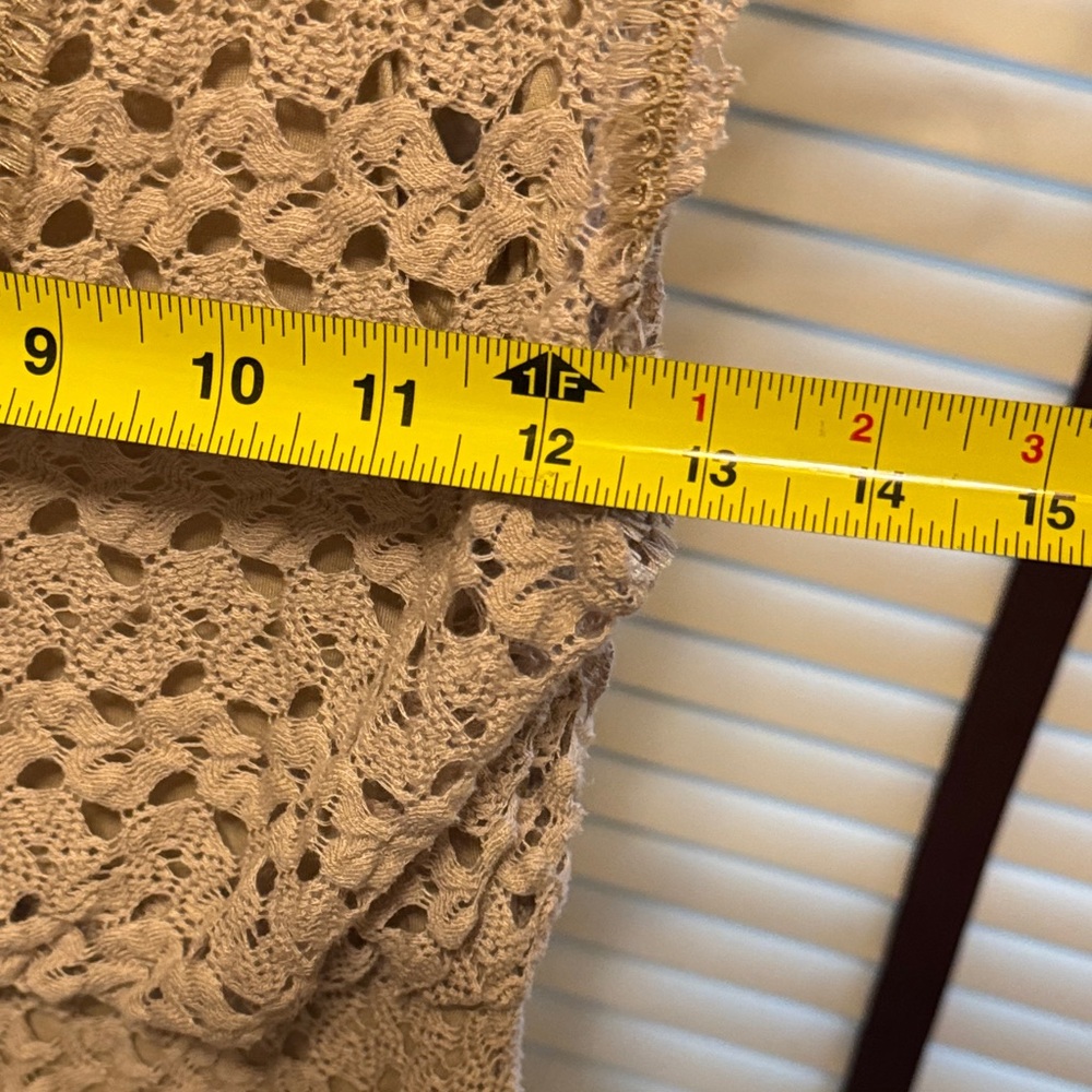 Free People Chic Beige Sleeveless Textured Mini Dress - Picture 6 of 7